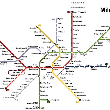 Elegant Metro De Angeli 12' To Duomo شقة *